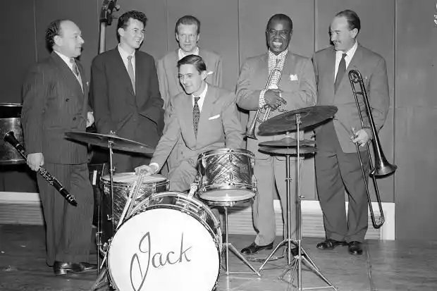 Uncle Sid Phillips with Louis Armstrong